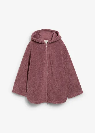 Bluza rozpinana z polaru baranka,  rozszerzana ku dołowi, z rozcięciami po bokach