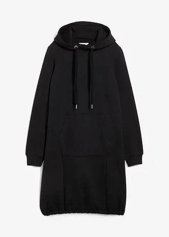 Robe sweat en coton mélangé • noir • Boutique bonprix