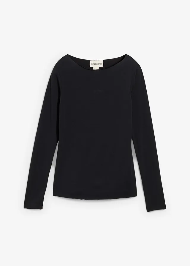 T-shirt manches longues en tissu léger • noir • product-page.page-title-suffix