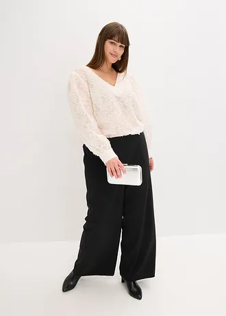 Halenka s květovaným strukturovaným vzorem, barva: švestkově červená