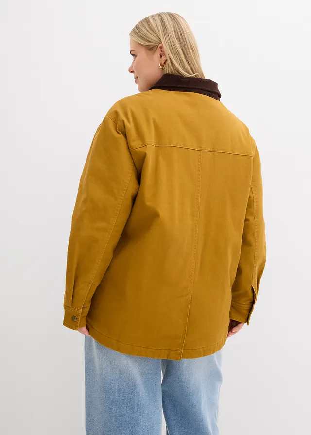 Oversized parka, Kleur: goudbruin-donkerbruin