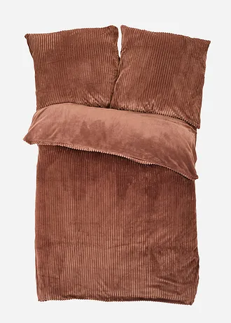 Omkeerbaar Cashmere Touch-dekbedovertek in corduroy-look