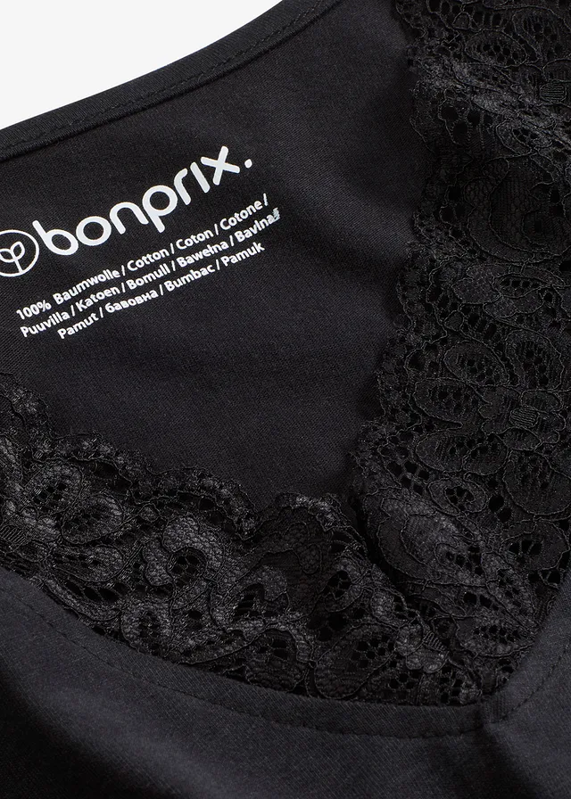 Pyjama avec finitions dentelle • noir • product-page.page-title-suffix