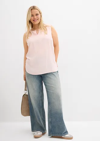 Halenkový top z měkké viskózy, barva: světle růžová