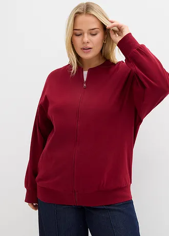 Sweatvest van puur katoen, Kleur: rood