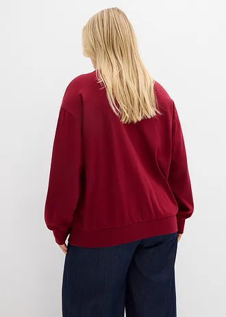 Sweatvest van puur katoen, Kleur: rood