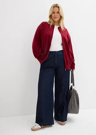 Gilet sweat 100% coton, Couleur: rouge