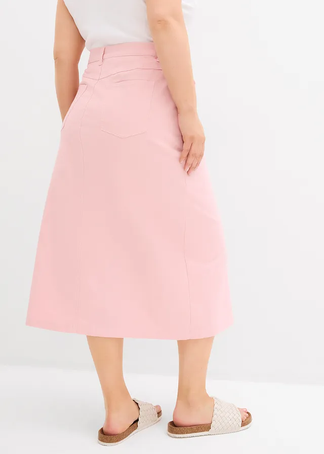 Midirok van twill, Kleur: oudroze