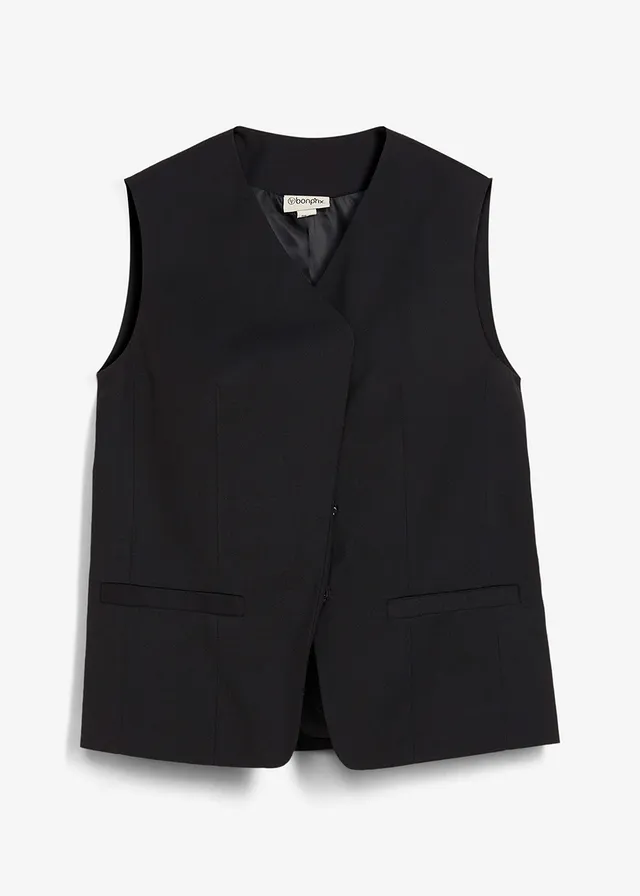 Vestă lungă cu structură din twill