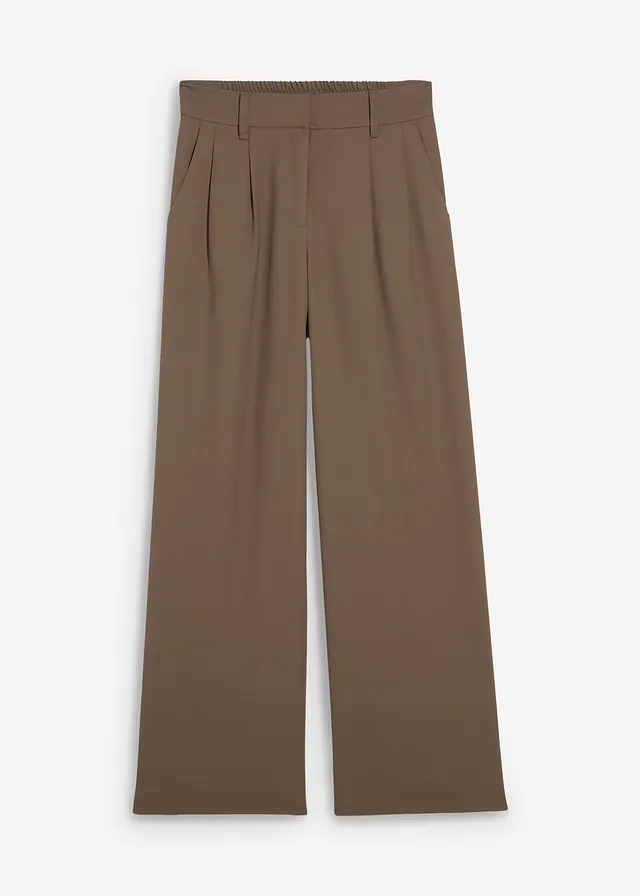 Pantaloni fără încheiere cu structră twill