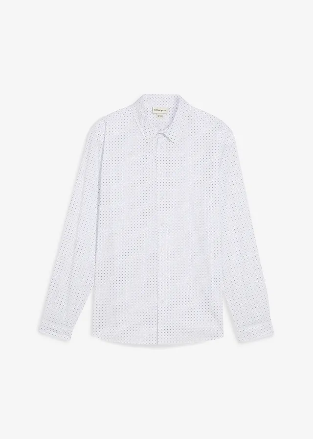 Biznis strečová košeľa s minimálnym dizajnom, Slim Fit