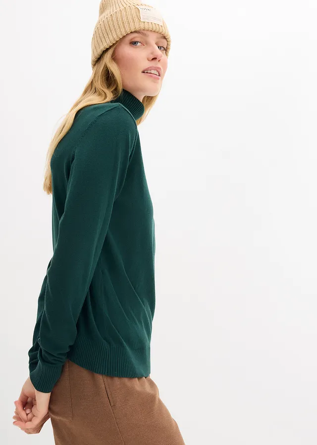 Pull col roulé • vert profond • product-page.page-title-suffix