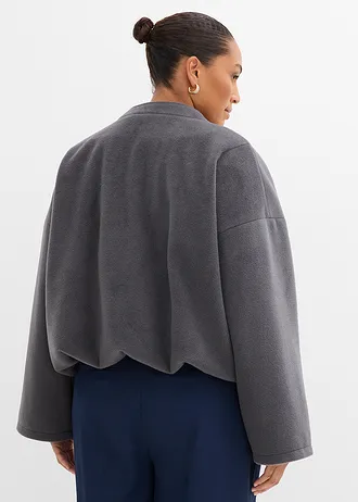 Bomber met ballonmouwen, Kleur: leisteengrijs gemêleerd