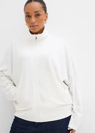 Mikina z pohodlného materiálu Punto di Roma, barva: přírodní bílá