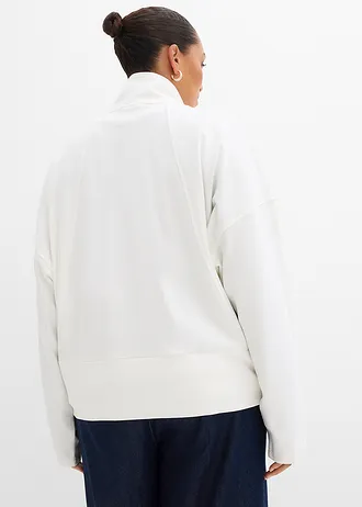 Mikina z pohodlného materiálu Punto di Roma, barva: přírodní bílá