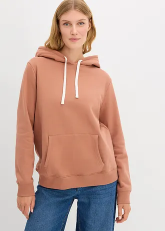 Hoodie van biologisch katoen, Kleur: chocolade sorbet/wolwit