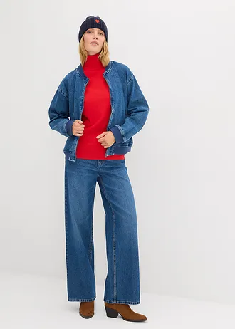 Rolákový svetr z jemné pleteniny • lávově červená • bonprix obchod