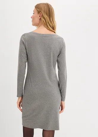 Žerzejové šaty z viskózy (2 ks v balení) • tmavě modrá + šedý melír • bonprix obchod