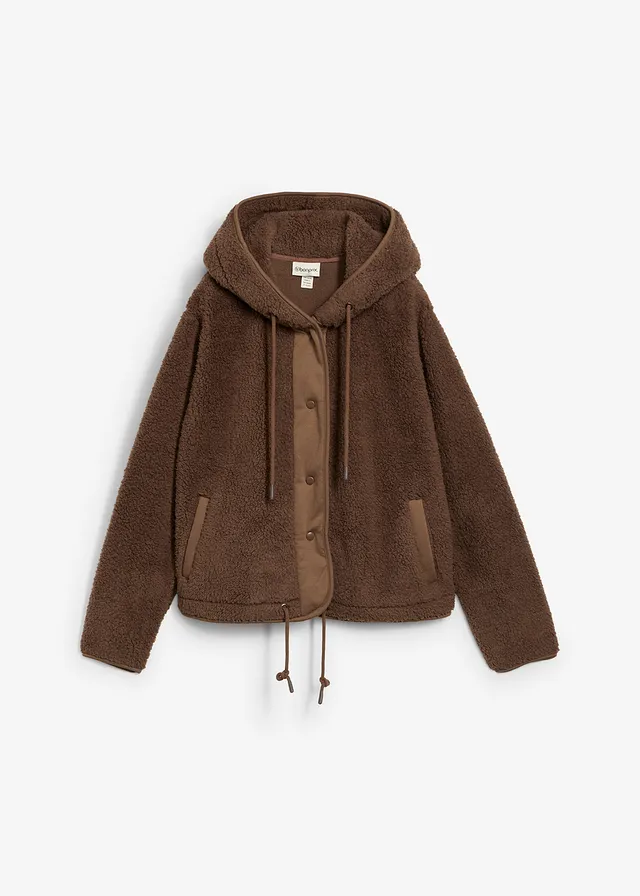 Teddy fleece vest, Kleur: leembruin