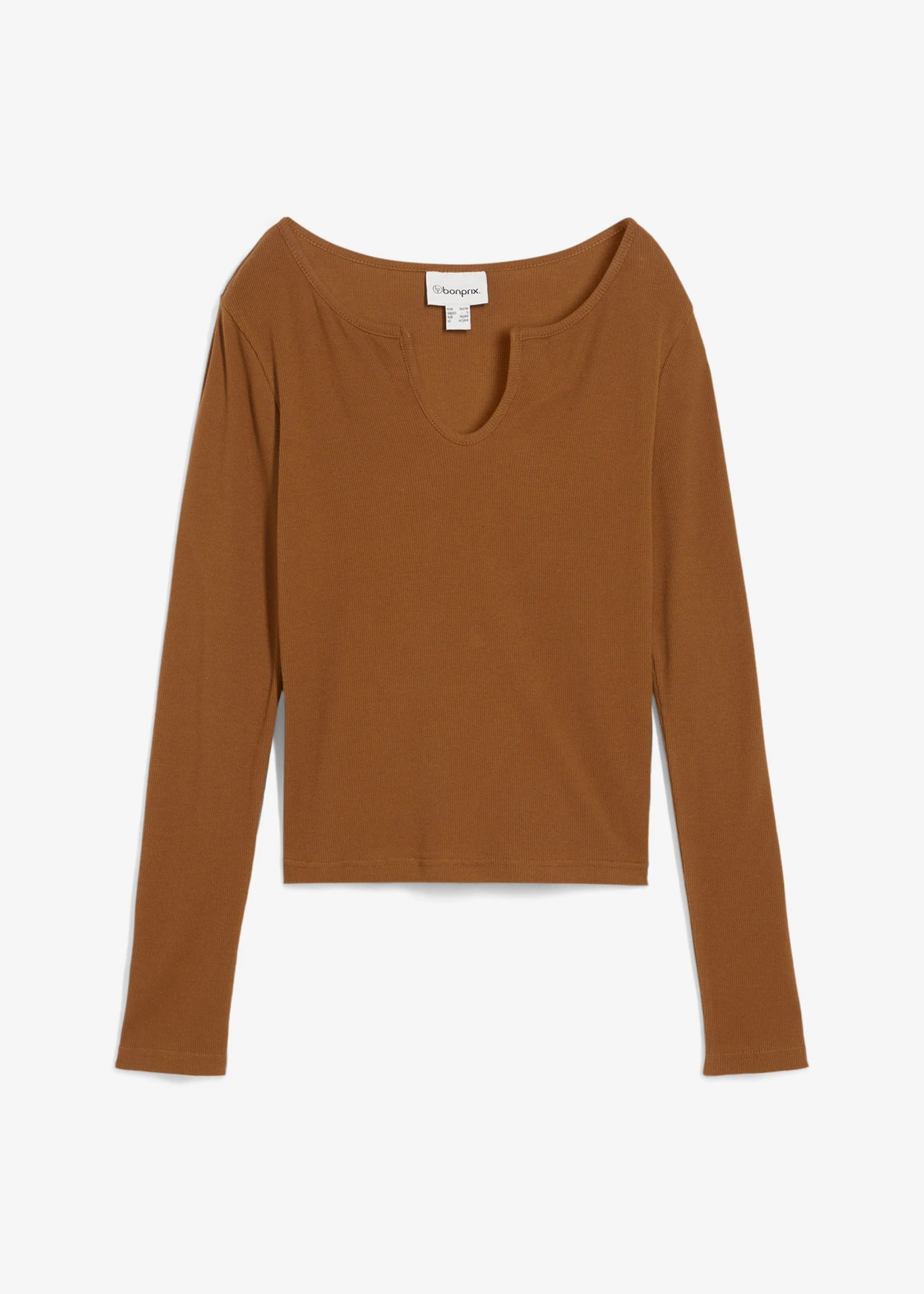 Geribd shirt met biologisch katoen • toffee • product-page.page-title-suffix