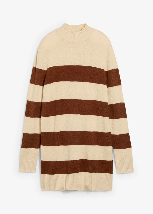 Dlhý pletený pulóver