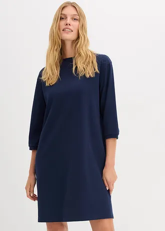 Wijde sweatjurk, Kleur: donkerblauw