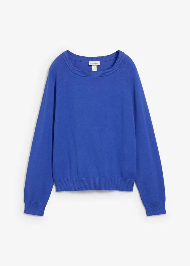 Svetr z jemné pleteniny • drahokamově modrá • bonprix obchod