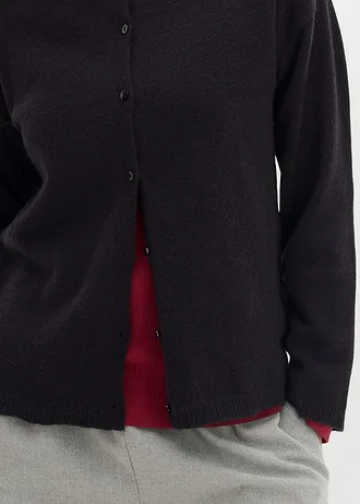 Gilet en fine maille • noir • Boutique bonprix