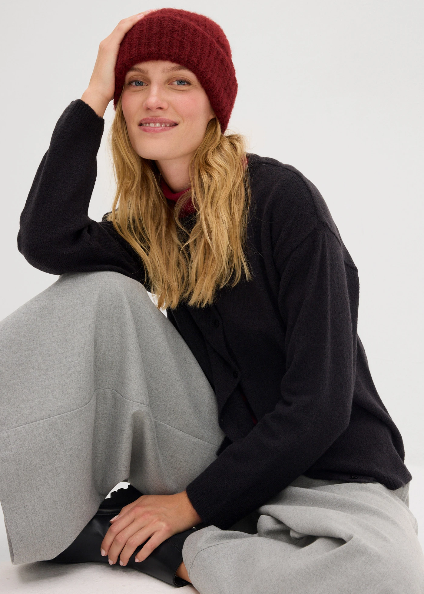 Gilet en fine maille • noir • Boutique bonprix