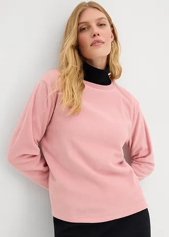 Hřejivé flísové termo tričko • popelavě růžová • bonprix obchod