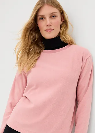 Hřejivé flísové termo tričko • popelavě růžová • bonprix obchod