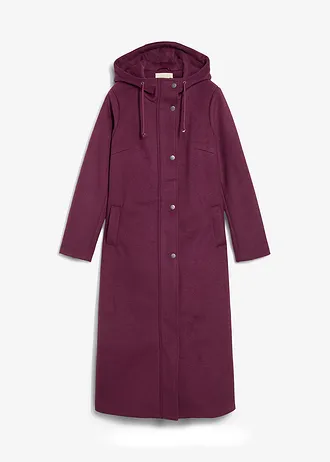 Lange jas in wollen look, maxilengte