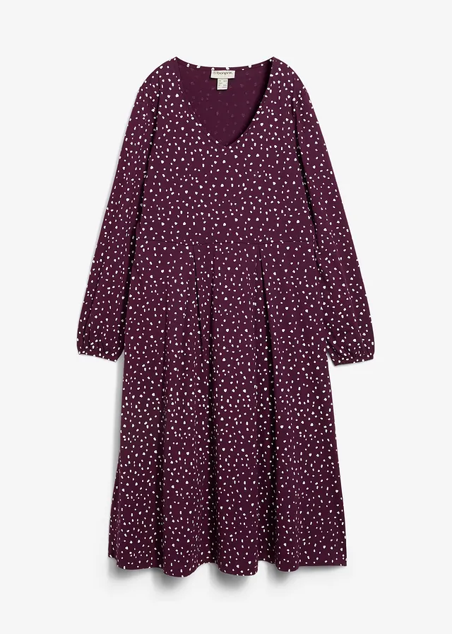 Rochie midi din jerse de bumbac