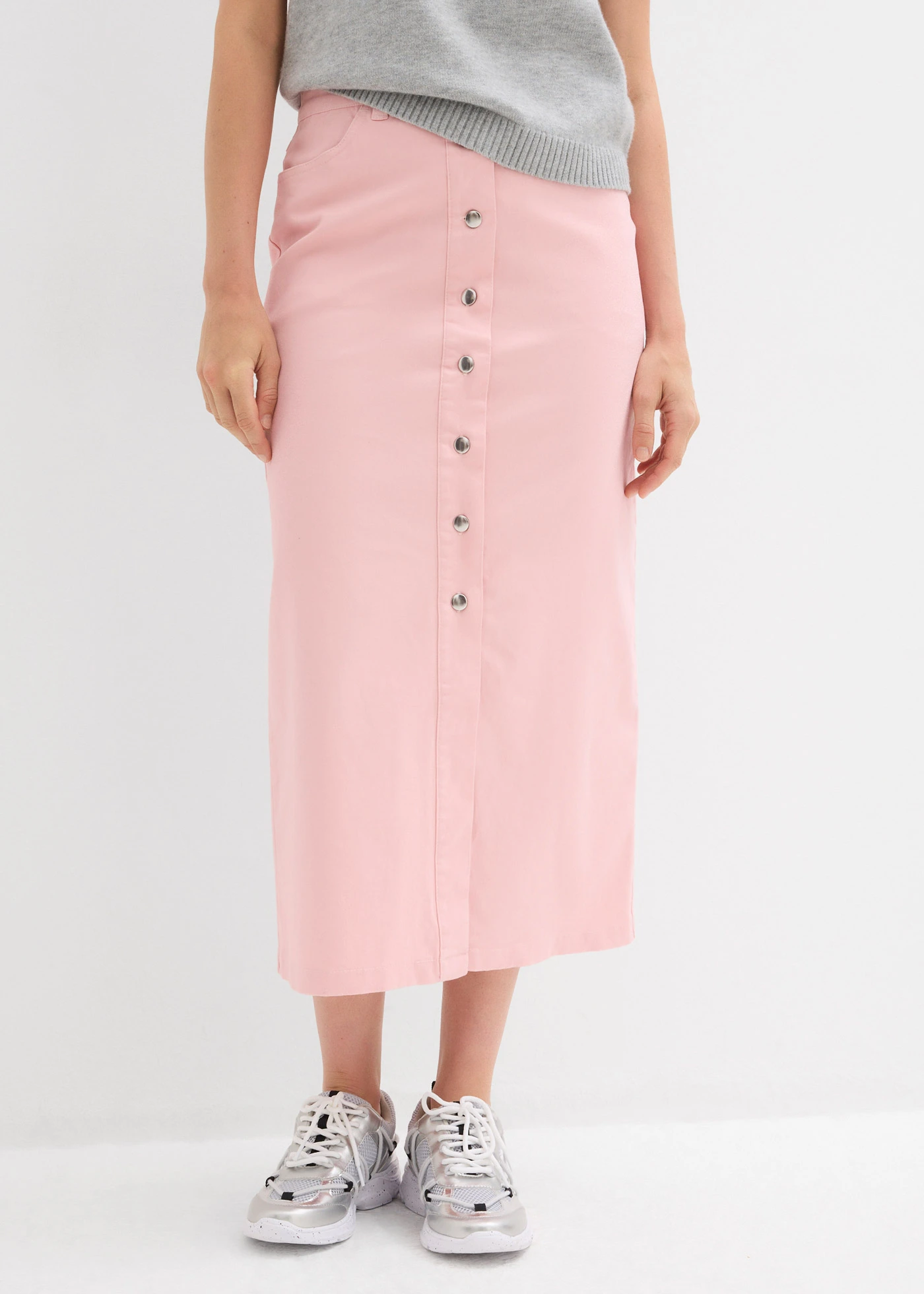 Keprová midi sukně • starorůžová • bonprix obchod