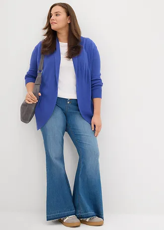 Kabátek z jemné pleteniny, barva: drahokamově modrá