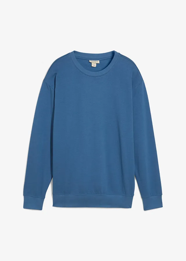 Sweat oversize 100% coton, Couleur: bleu vert