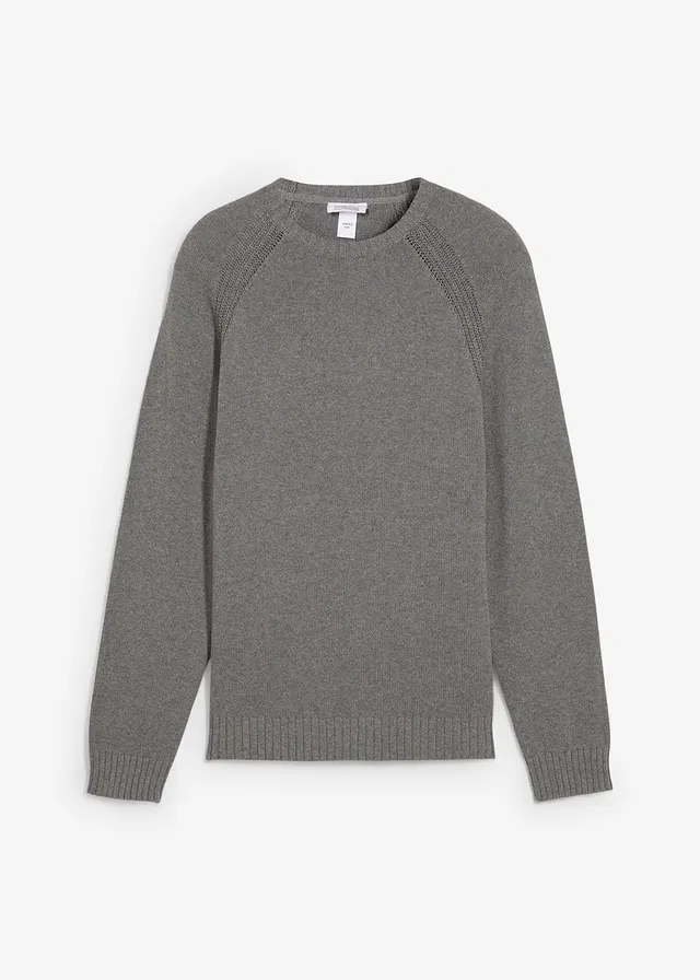 Pulover din tricotaj fin din bumbac reciclabil