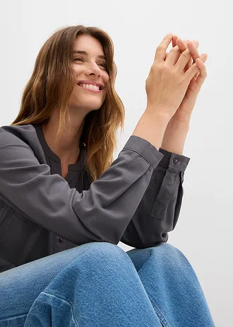 Tuniek van viscose • leisteengrijs • bonprix online shop