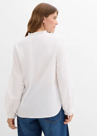 Halenka z čisté bavlny • bílá • bonprix obchod