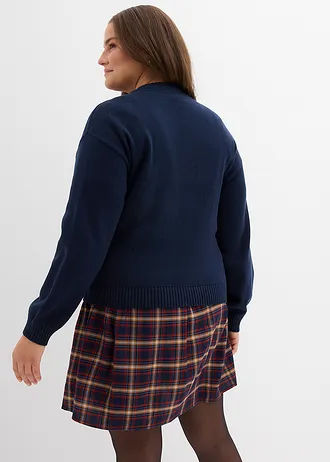 Trui, Kleur: donkerblauw-wolwit