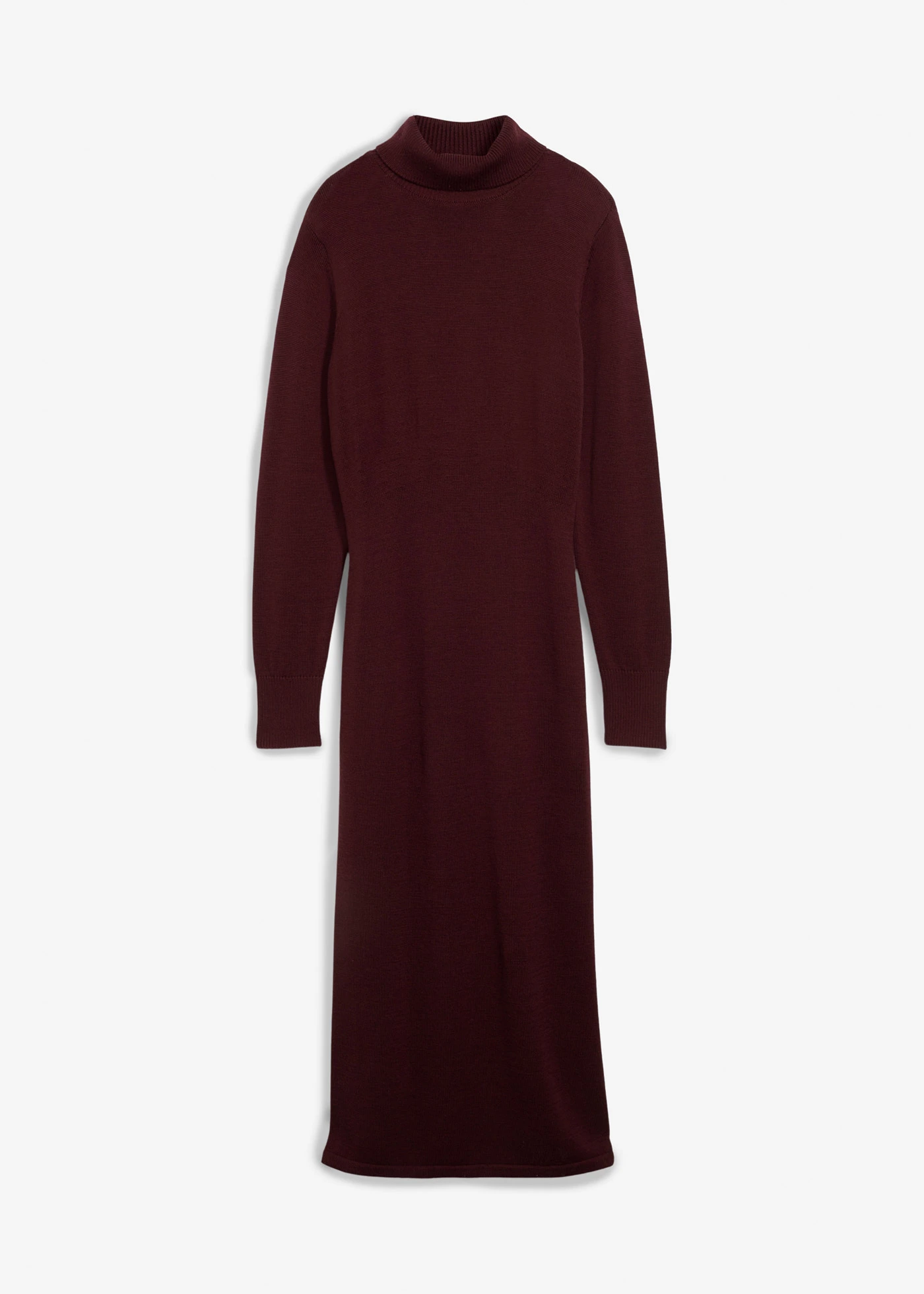 Robe en maille de laine mérinos • bordeaux • Boutique bonprix
