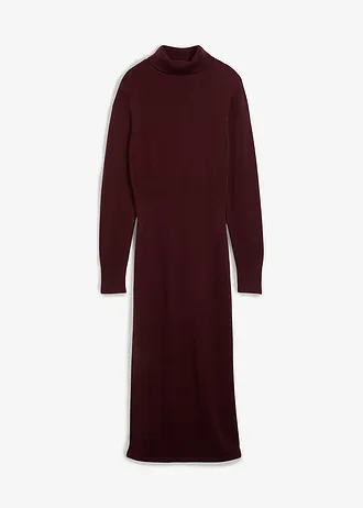 Robe en maille de laine mérinos • bordeaux • Boutique bonprix