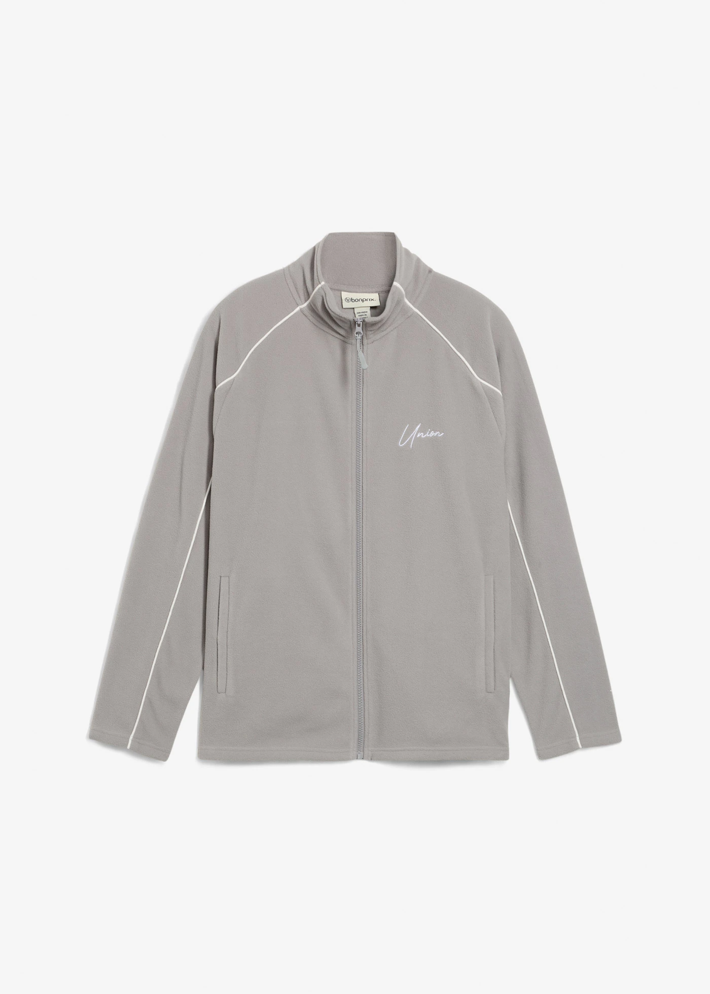 Veste polaire chaude à détails sportifs • gris ombré • Boutique bonprix