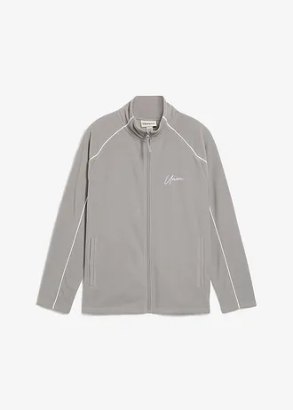 Veste polaire chaude à détails sportifs • gris ombré • Boutique bonprix