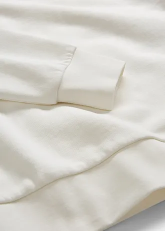 Oversized sweater van biologisch katoen, Kleur: wolwit