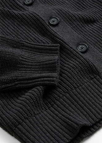 Kardigan z čisté bavlny • antracitový melír-šedý melír • bonprix obchod