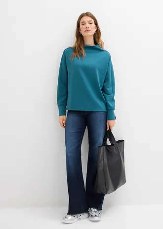 Oversize mikina z měkkého materiálu scuba • zelený pepř • bonprix obchod