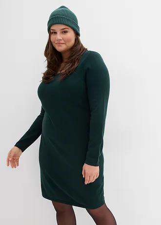 Gebreide jurk, Kleur: diepgroen
