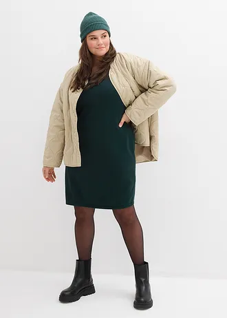 Pletené šaty, barva: tmavě zelená