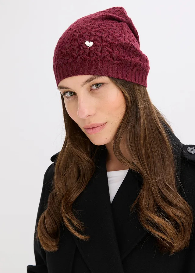 Muts met kasjmier, Kleur: esdoornrood